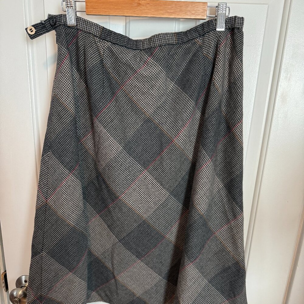Vintage Pendleton plaid wool pencil skirt